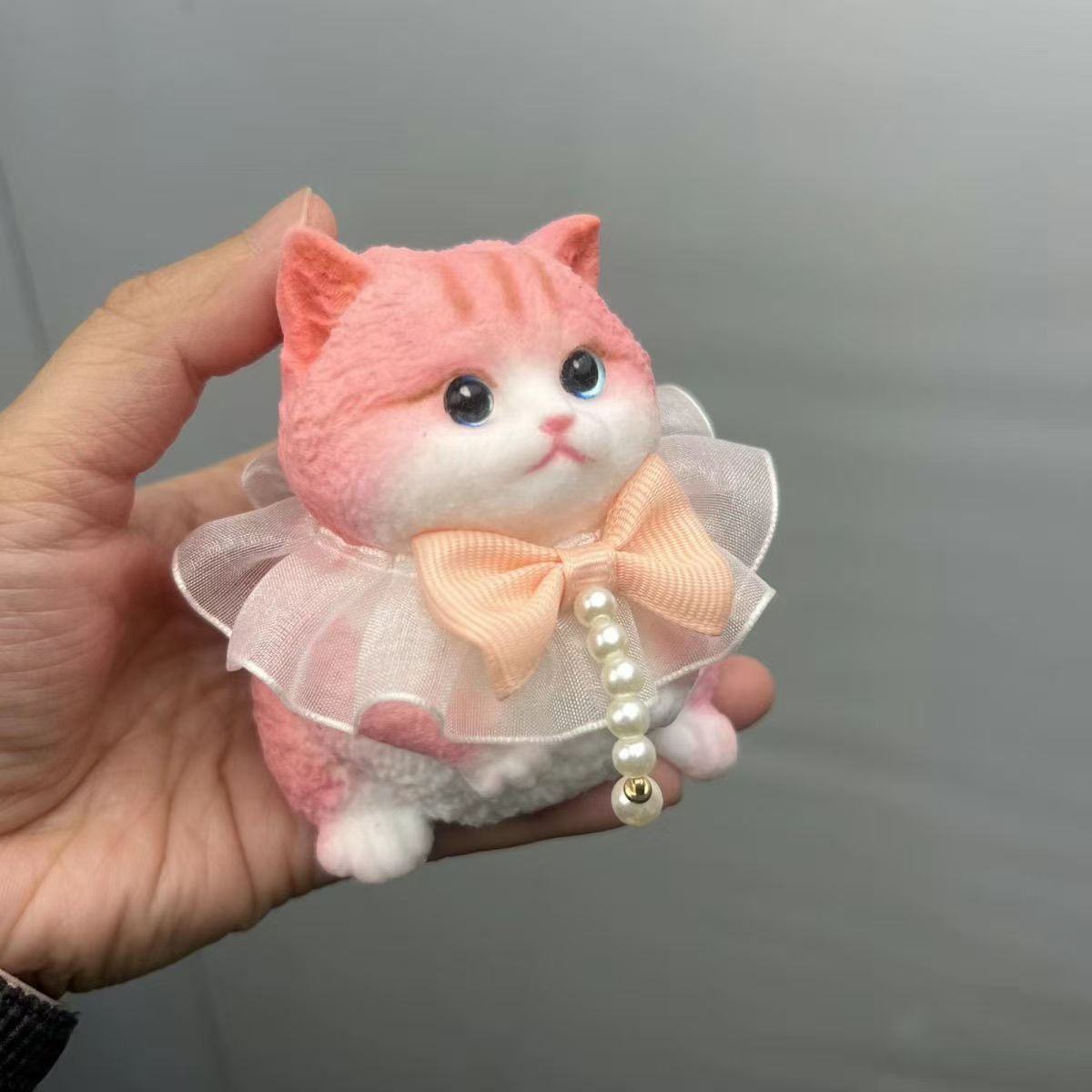 cute kitty squishy toy  with a basket