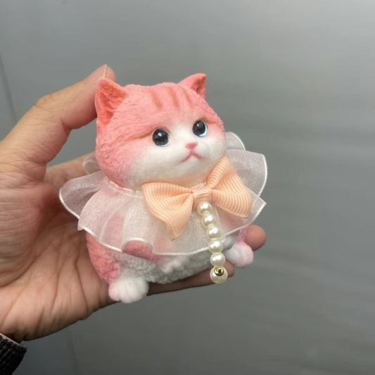 cute kitty squishy toy  with a basket